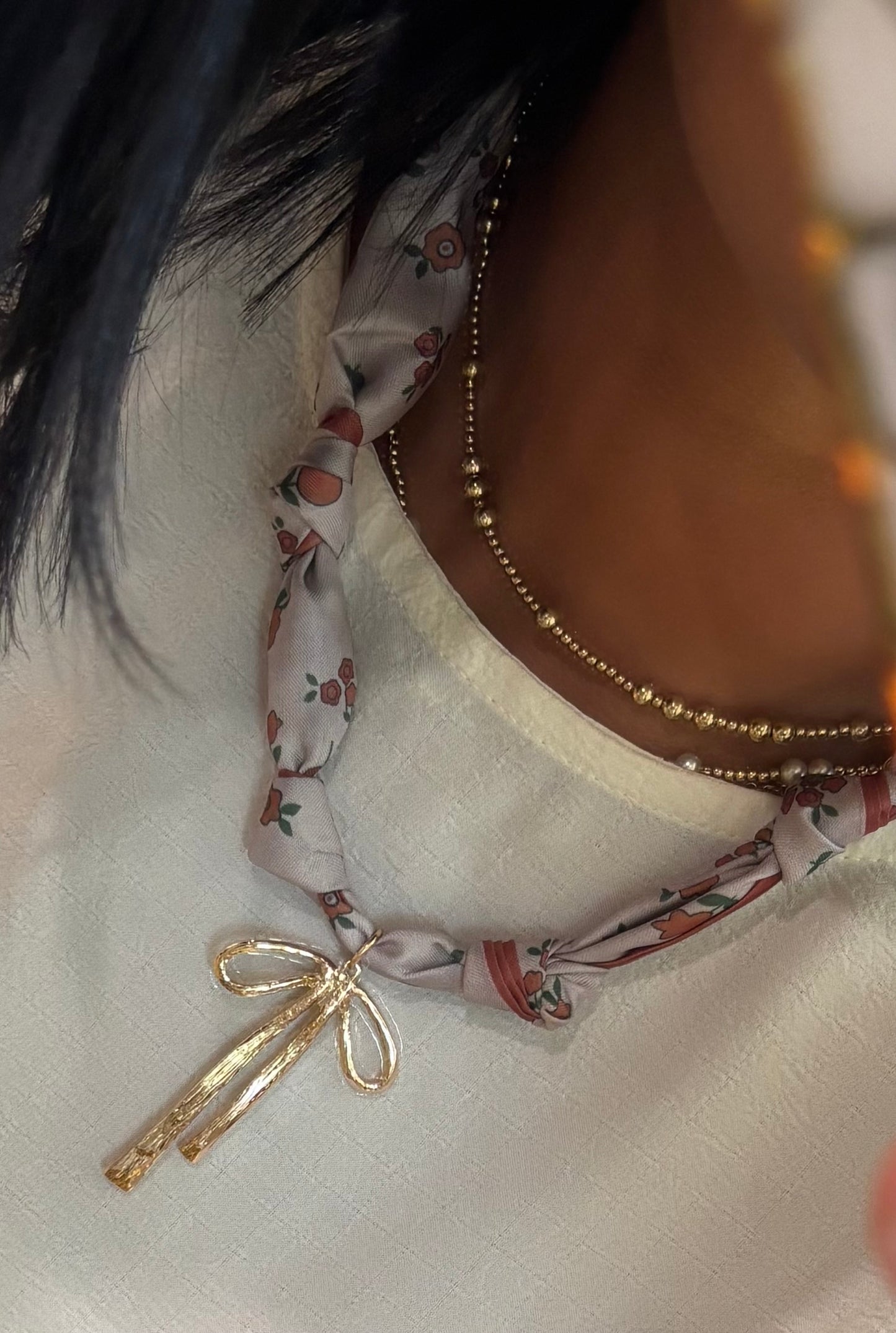 Scarf Necklace- Rust
