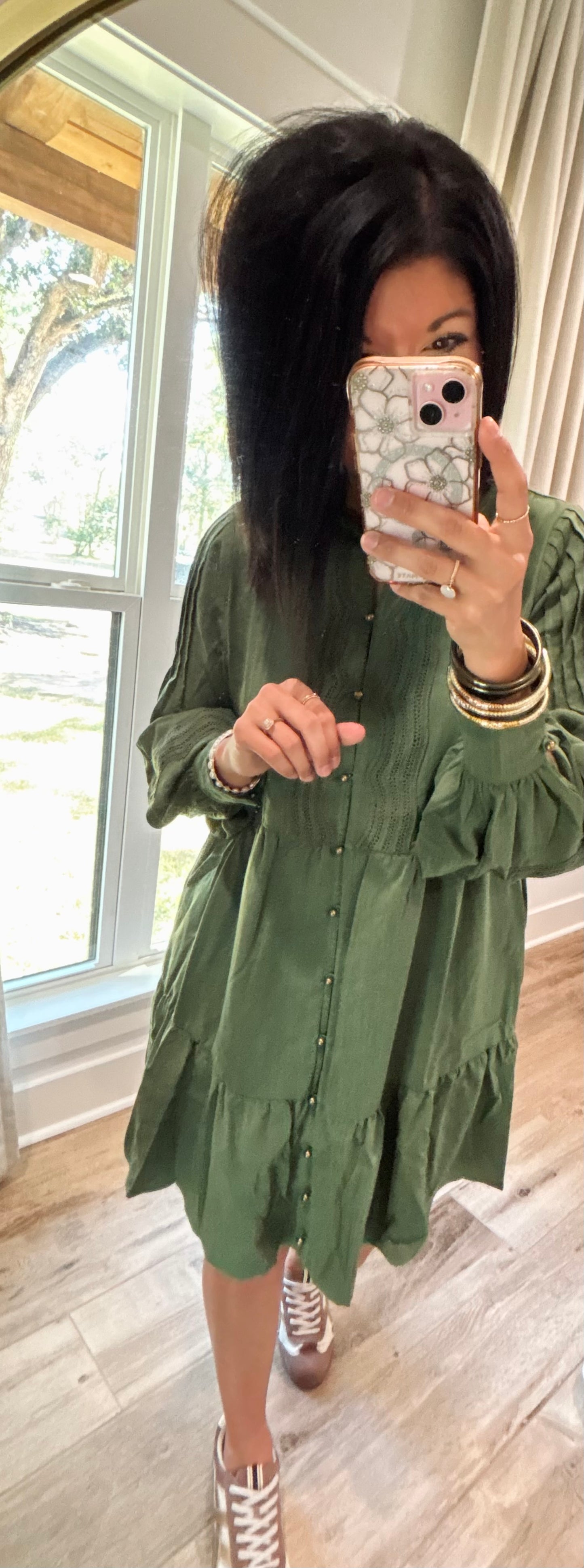 The Lacewood dress-Olive