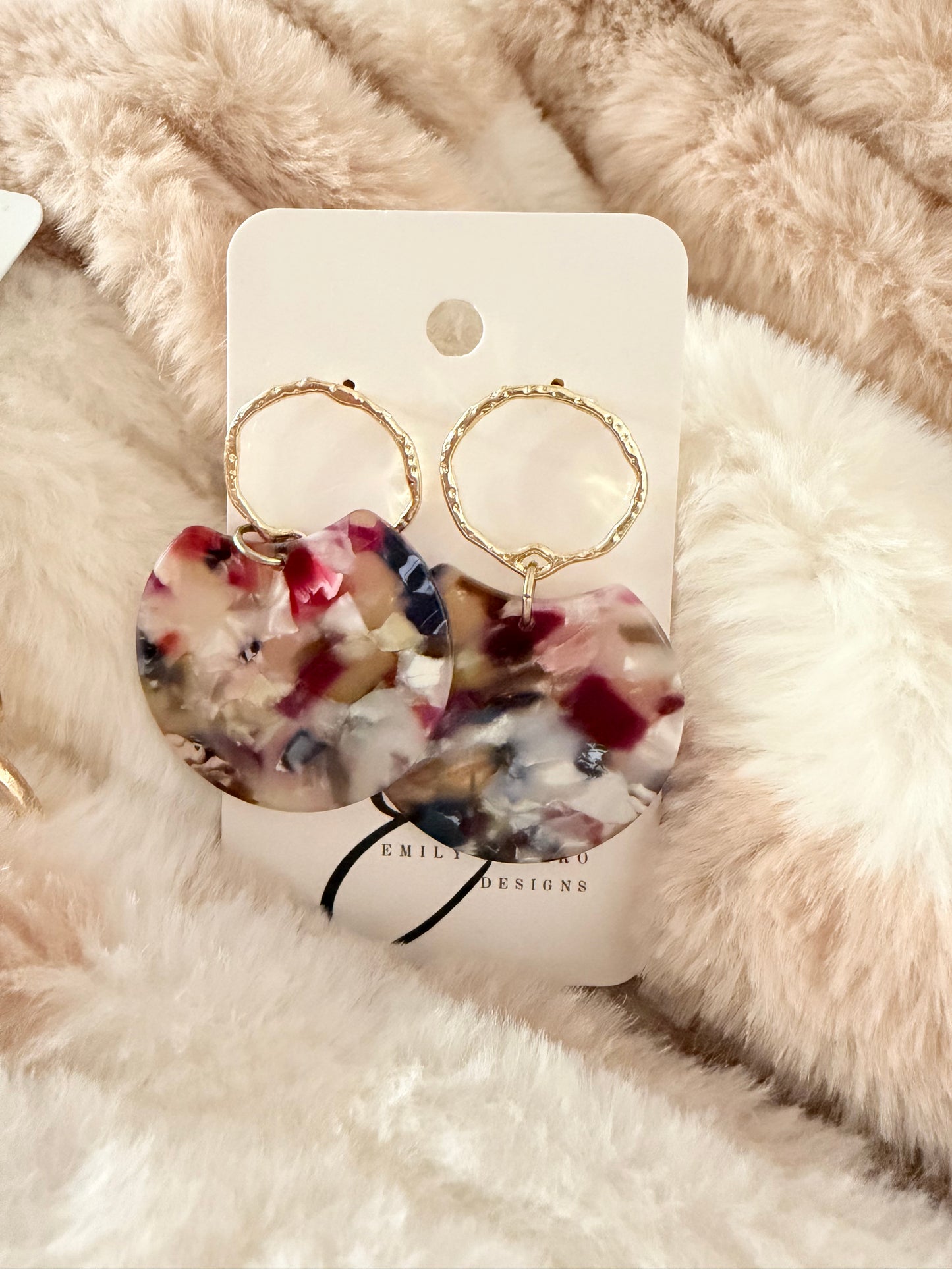 Marble magic earrings