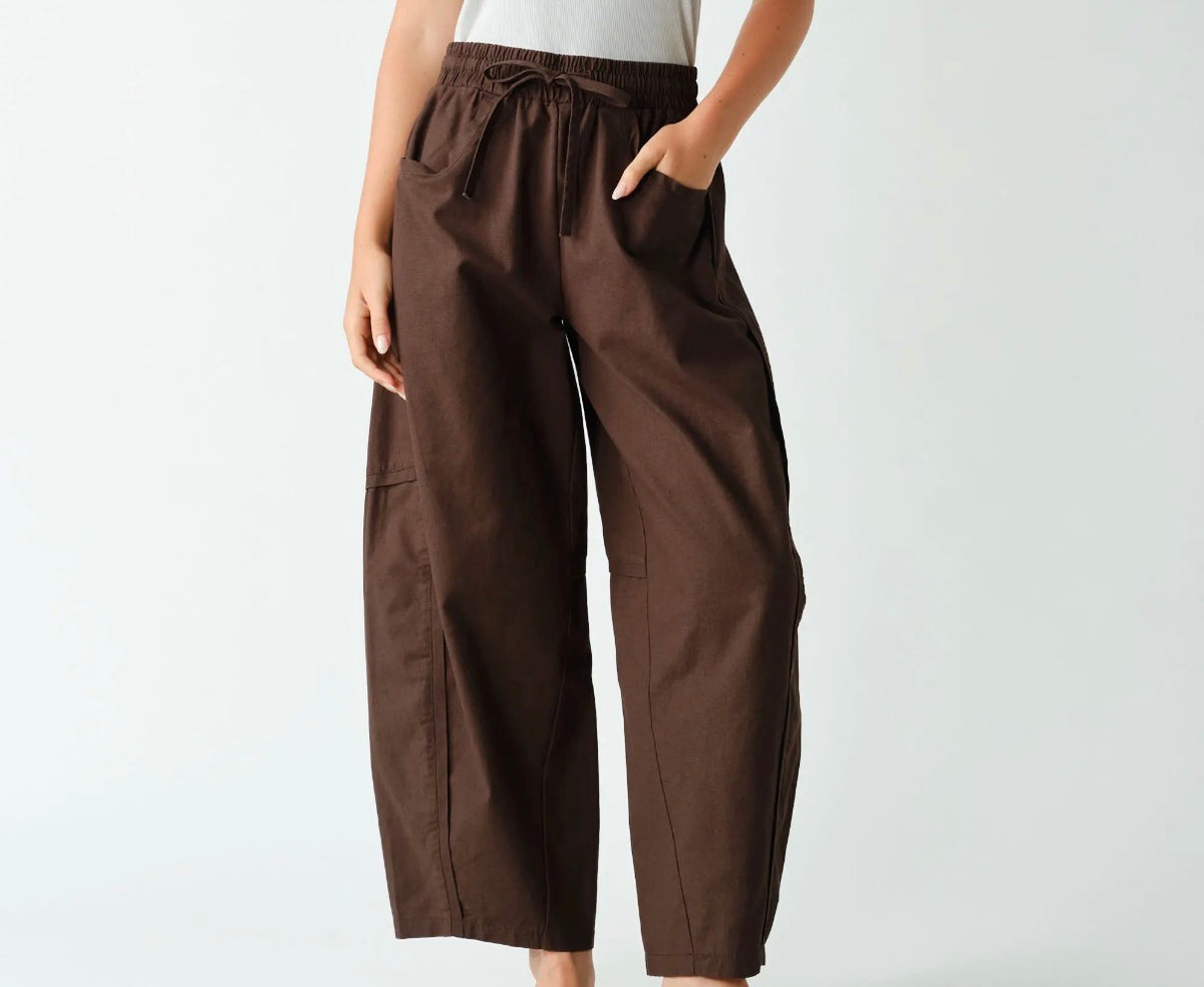 Casual Crush Pant- BROWN