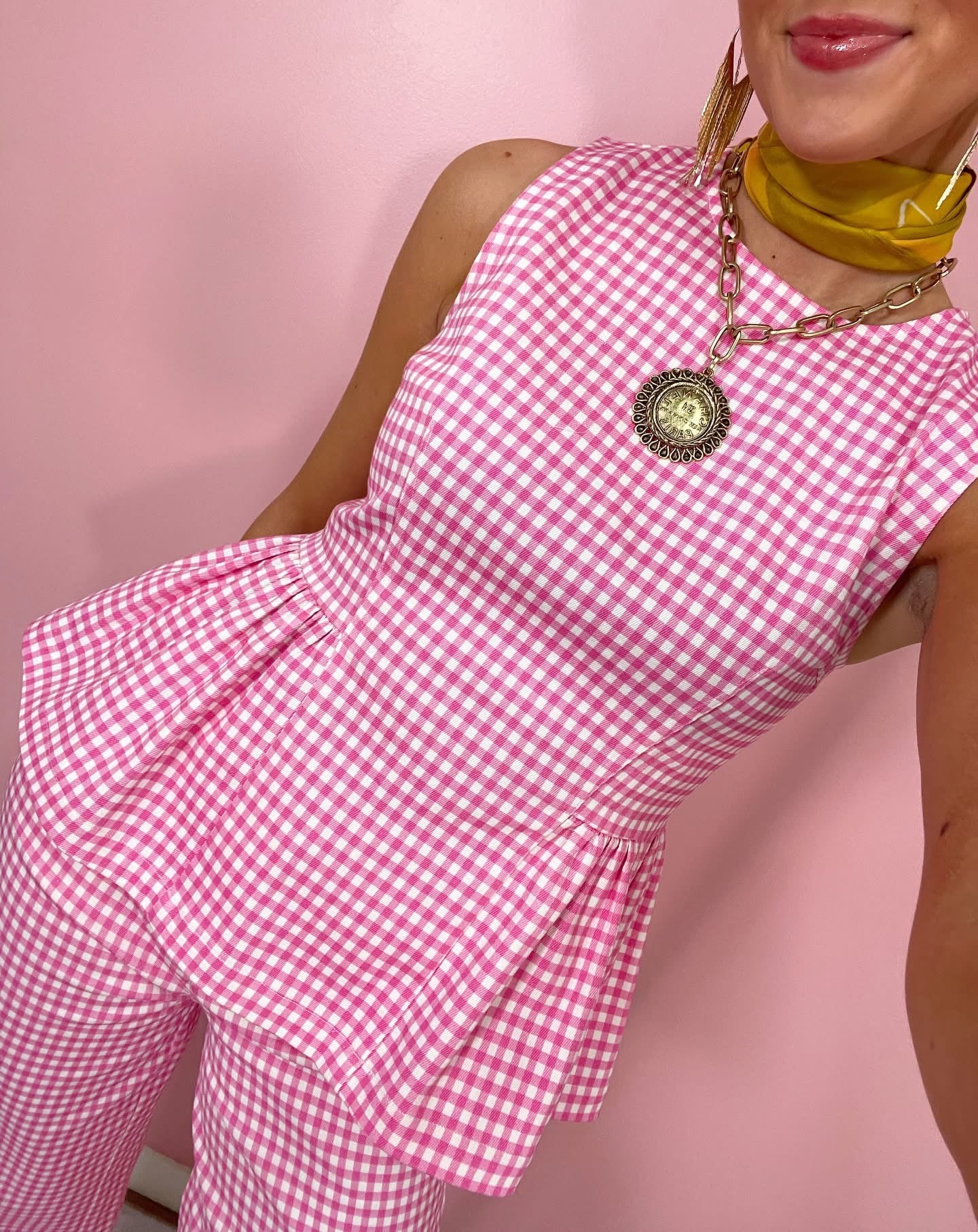 Petal Pop Gingham Top