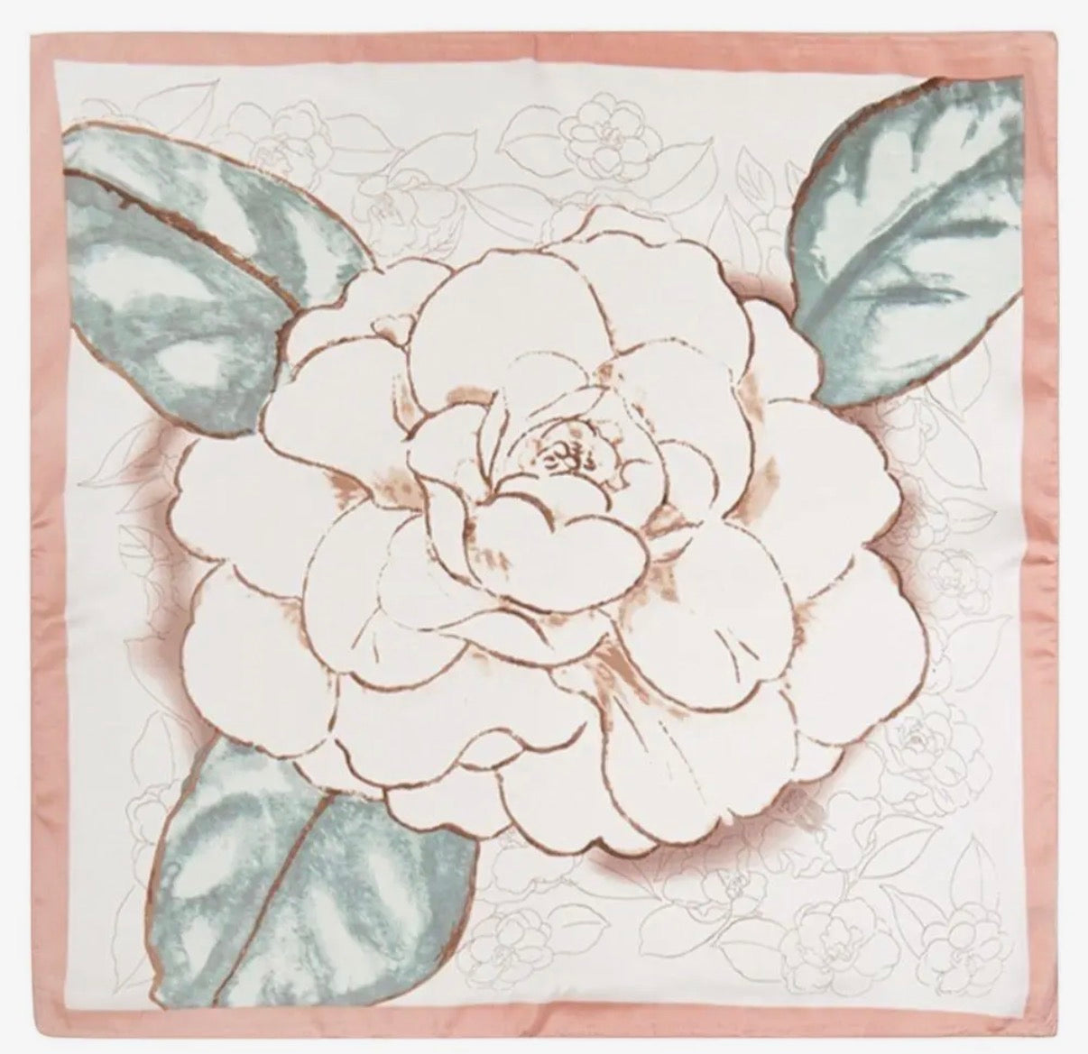 Floral Outline Scarf- MAUVE