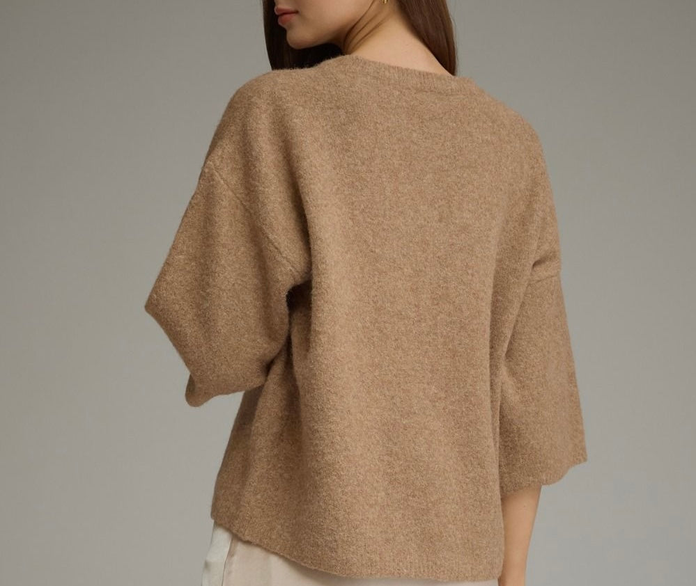The Perfectly Polished Sweater-TAUPE