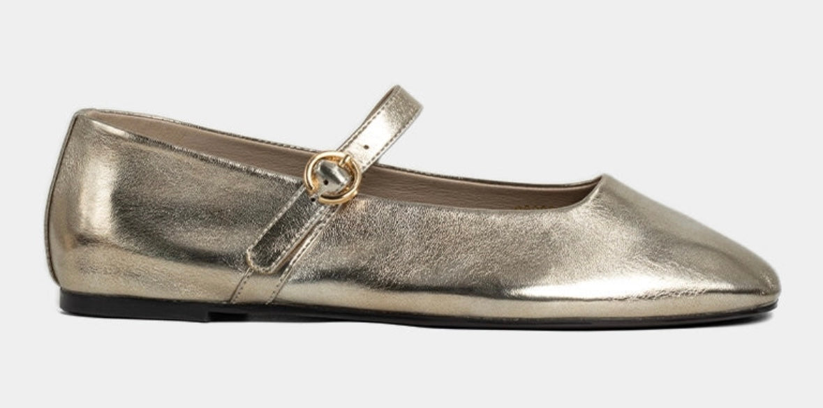 Golden Glow Mary Jane Flat