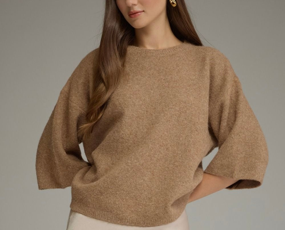 The Perfectly Polished Sweater-TAUPE