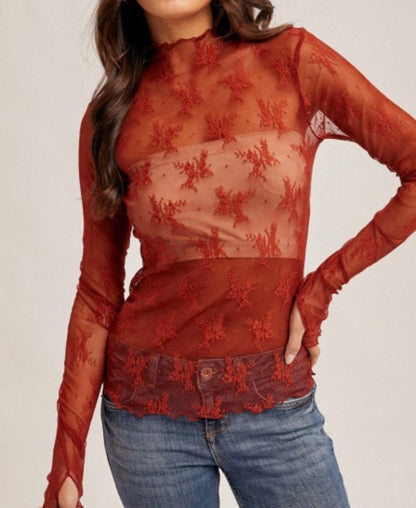 After Midnight Lace Top