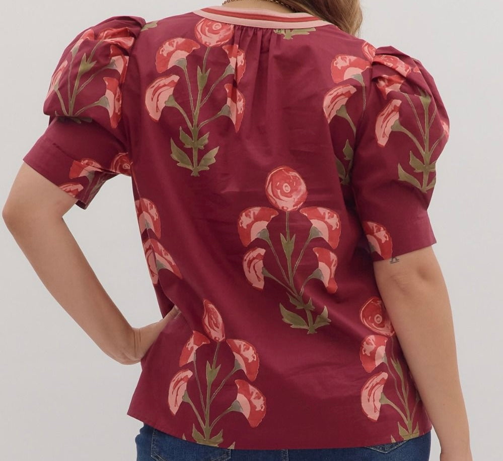 Wine Blossom Top