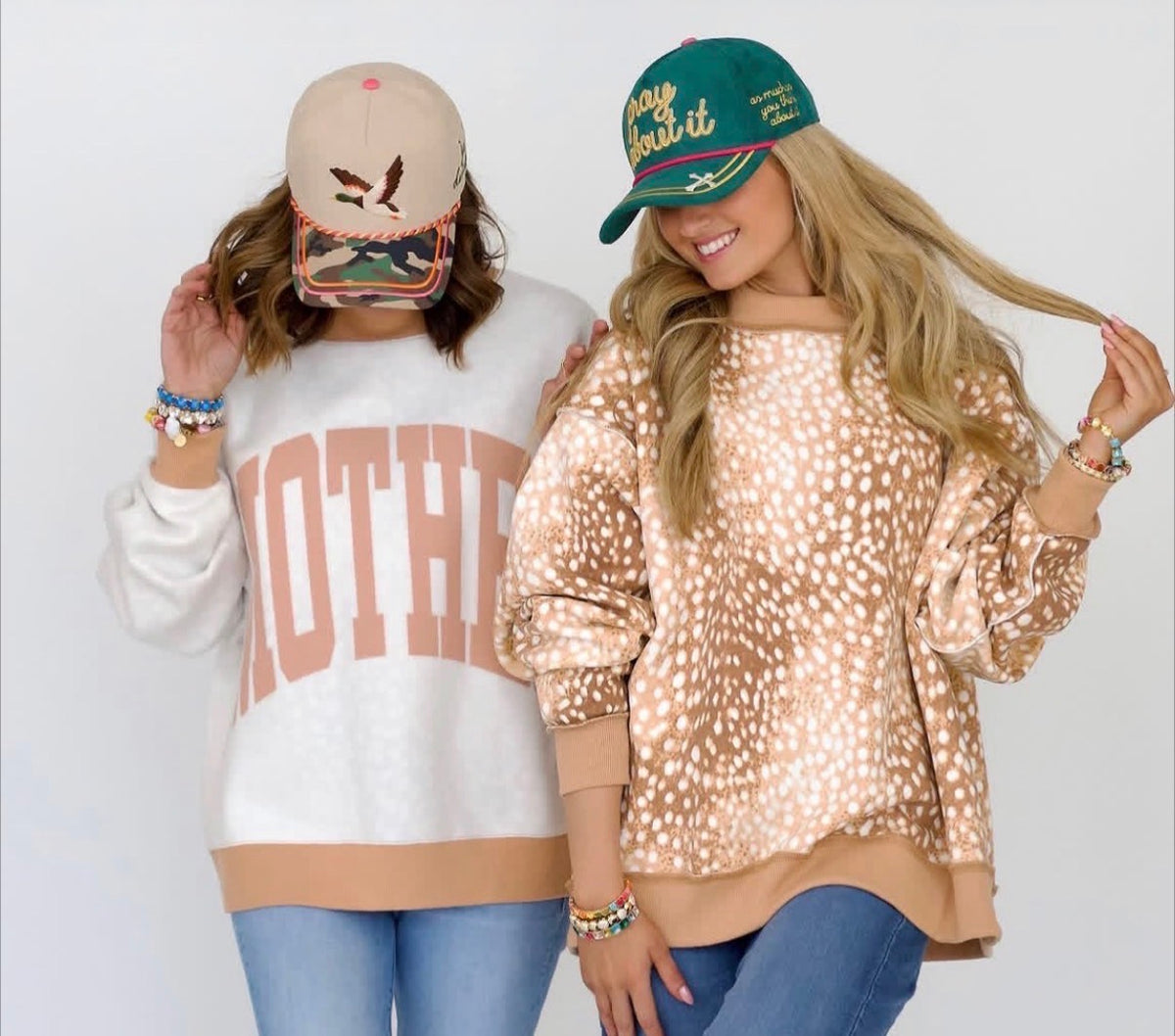 Fawn MOTHER- 2-Sided MOCK NECK