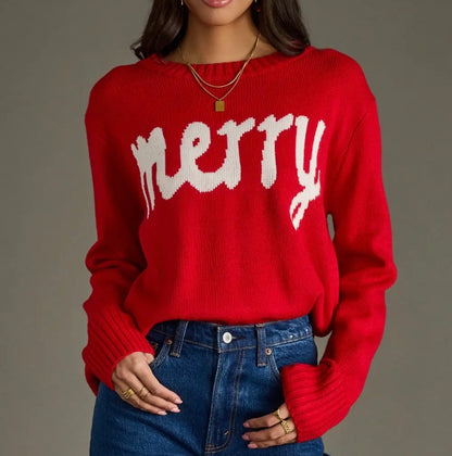 Merry & Bright Sweater- RED