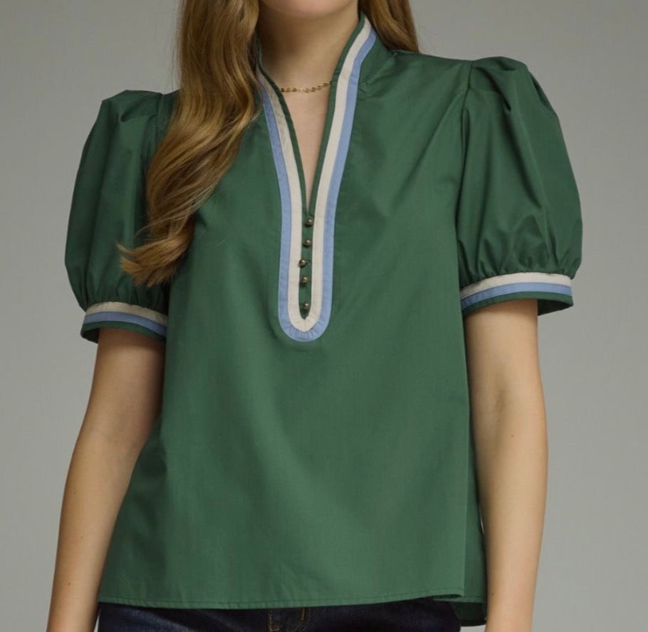 Piped & Polished Top- H.GREEN
