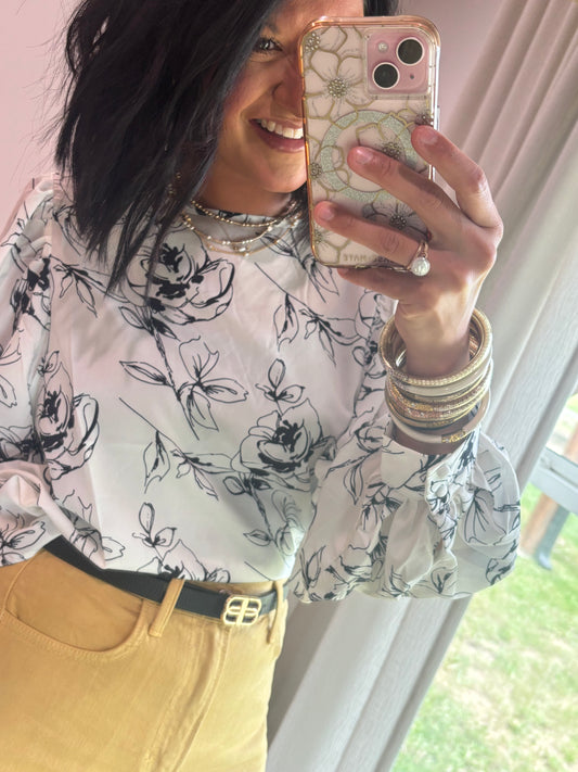 Chic White Floral