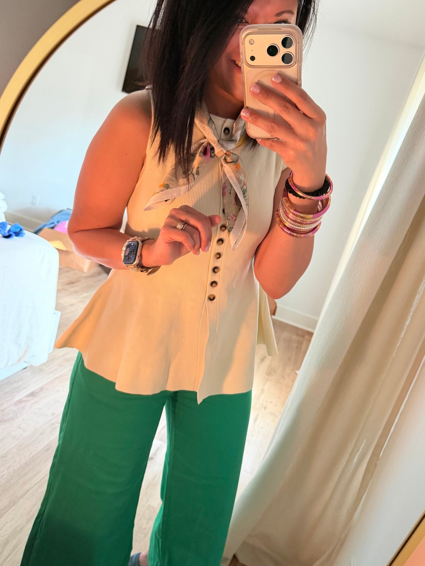 Coastal Charm Top- Ivory
