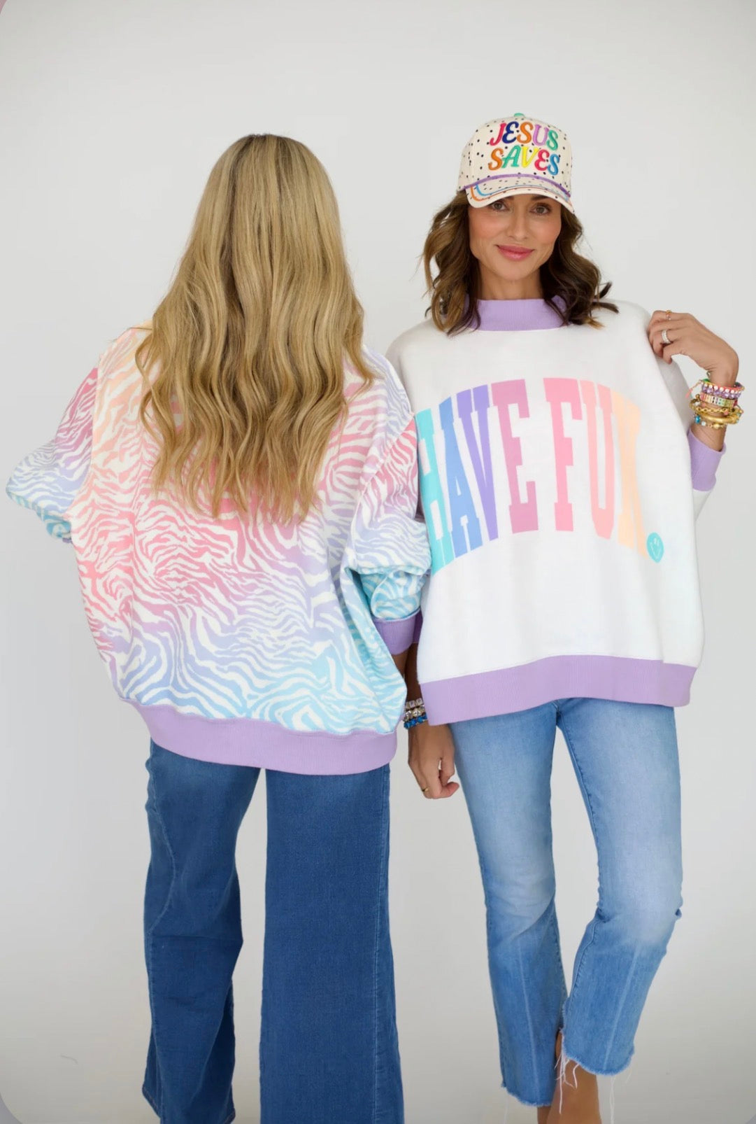 Have FUN- 2-Sided MOCK NECK