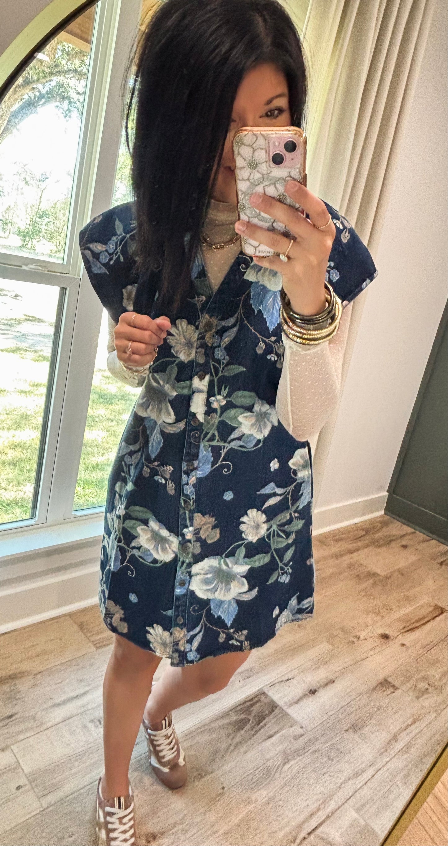 Eden Blossom Denim Dress