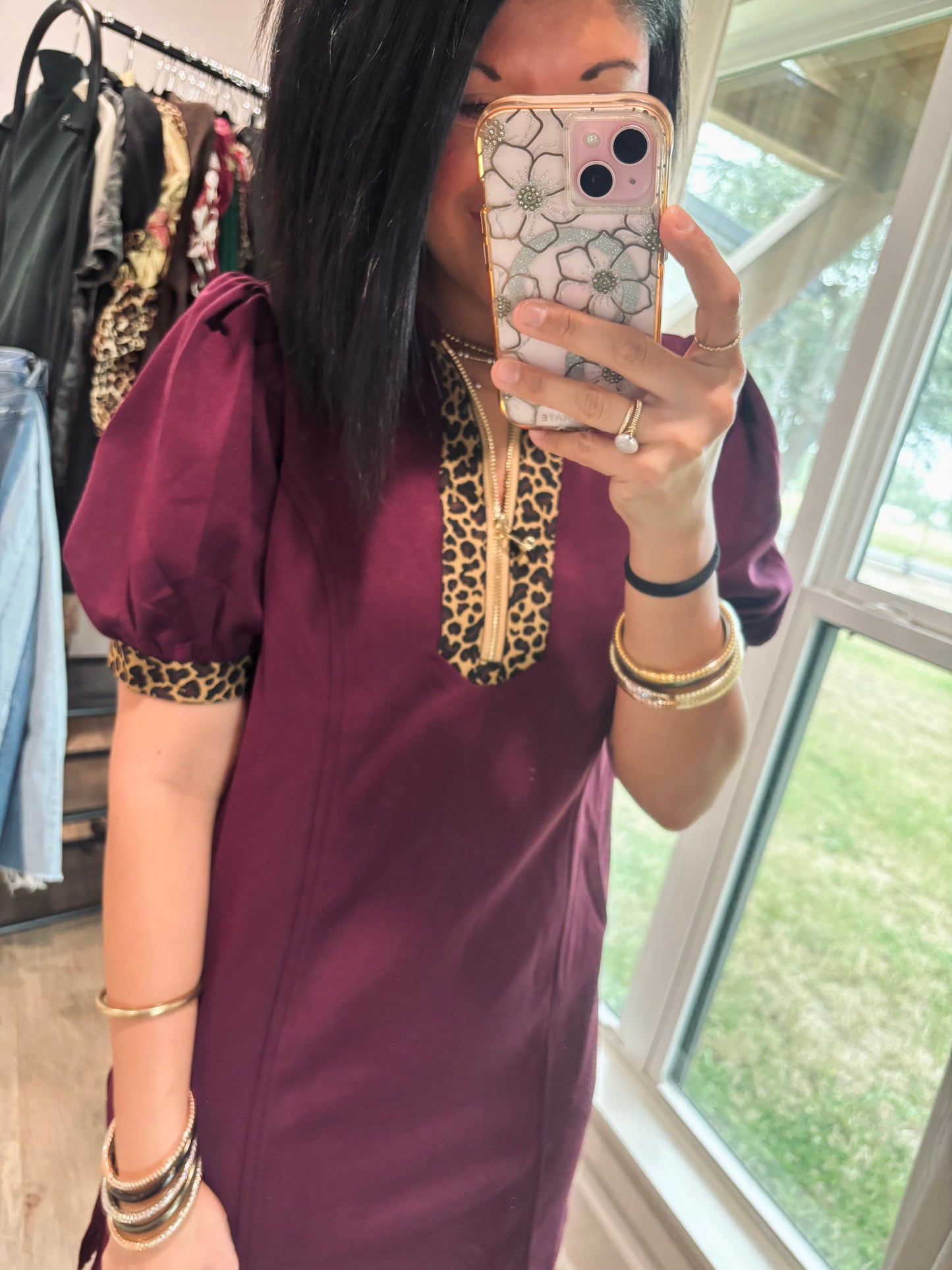 Wild Charm Luna Dress-Plum