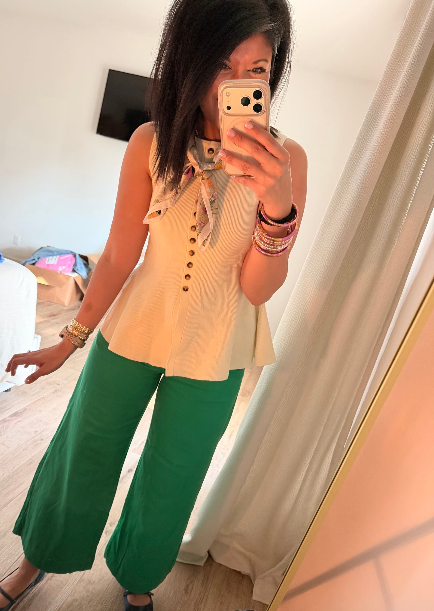 Coastal Charm Top- Ivory