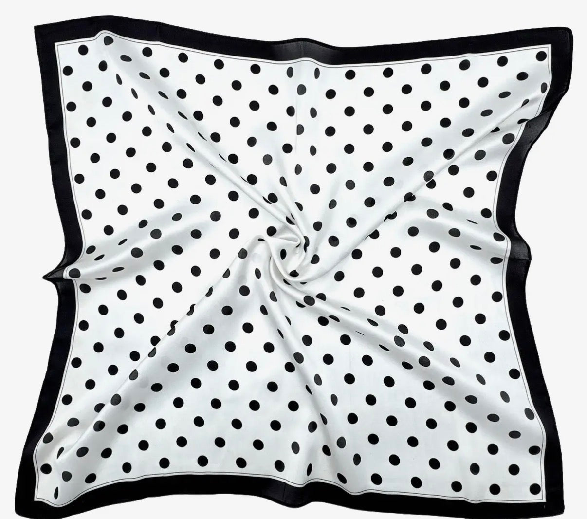 Polka Dot Scarf- Black/White