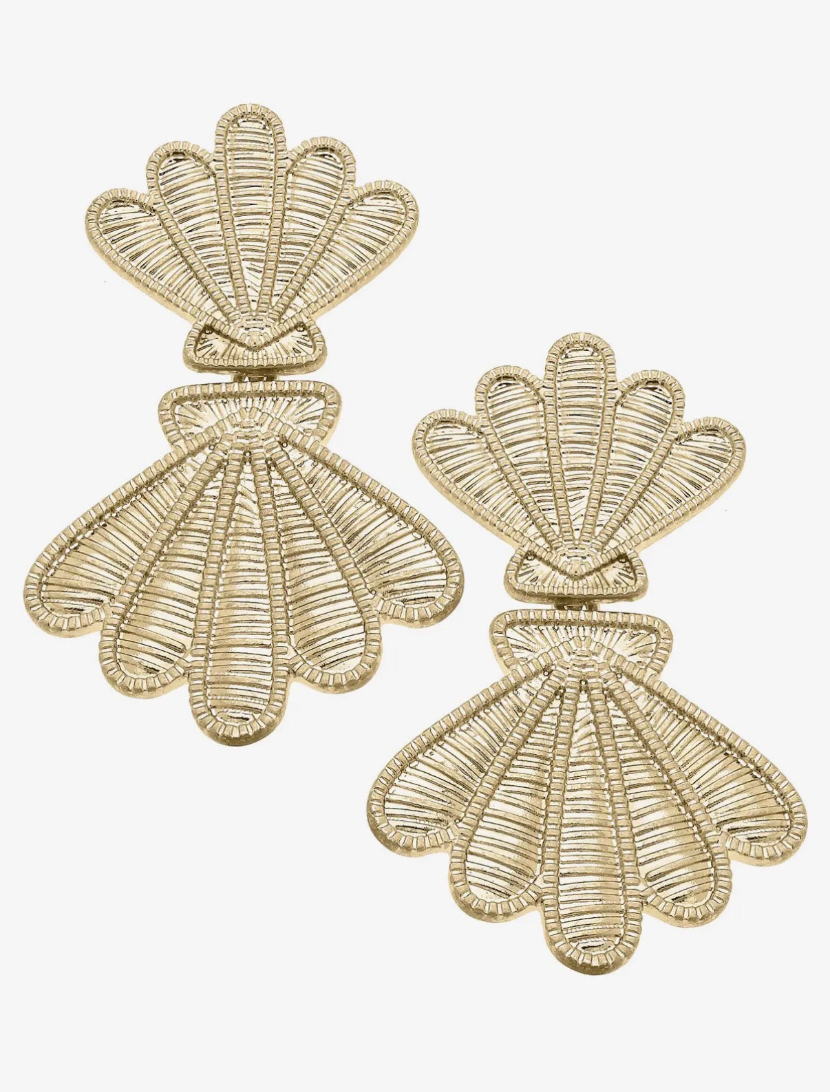 Sculpted Wicker Statement Earring