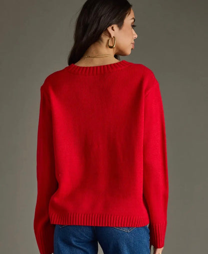 Merry & Bright Sweater- RED