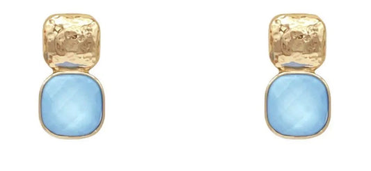 Hammered Grace Earring - ICY BLUE