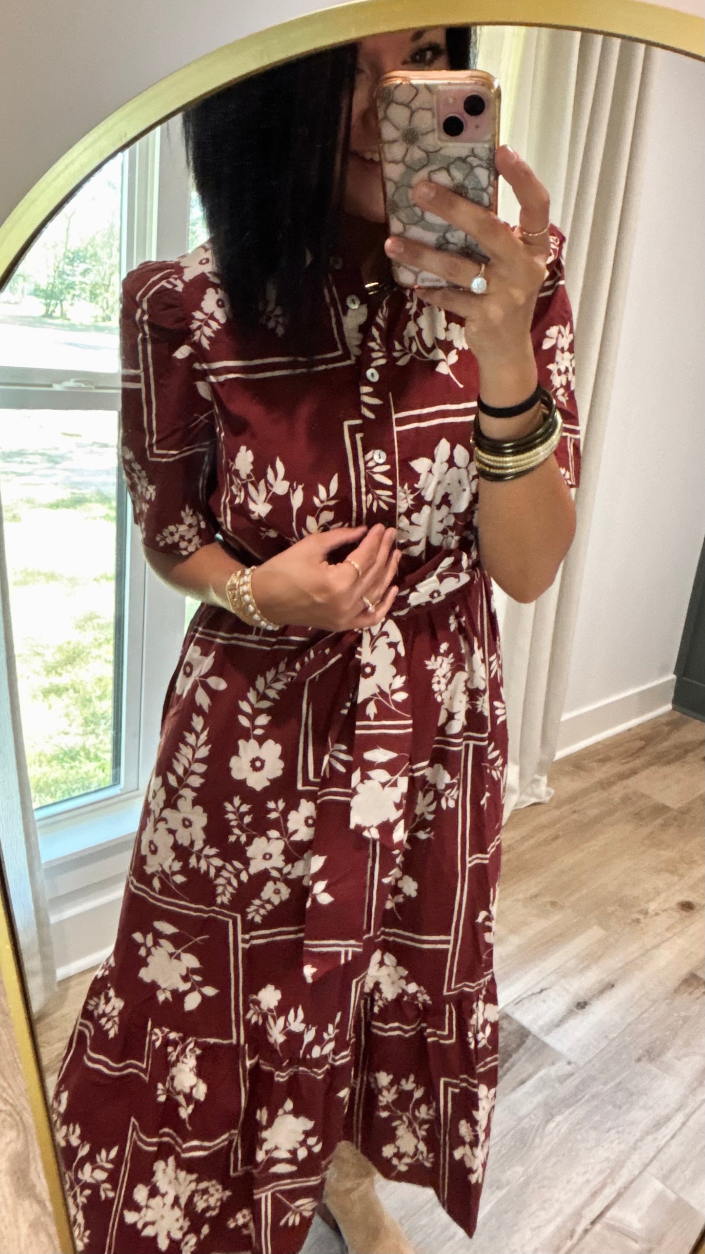 Autumn Rust-Leaf Dress