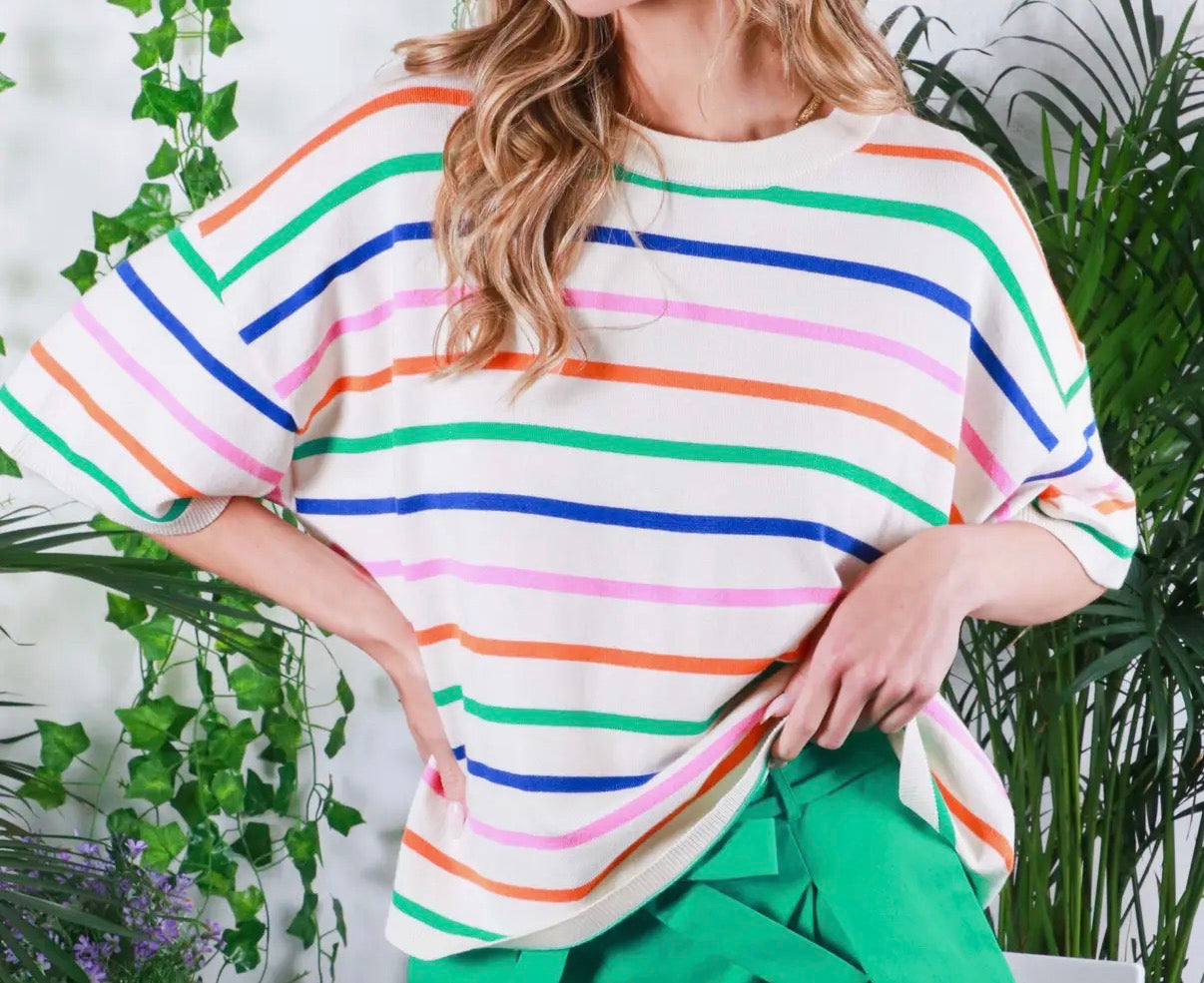 Wildflower Stripe Top