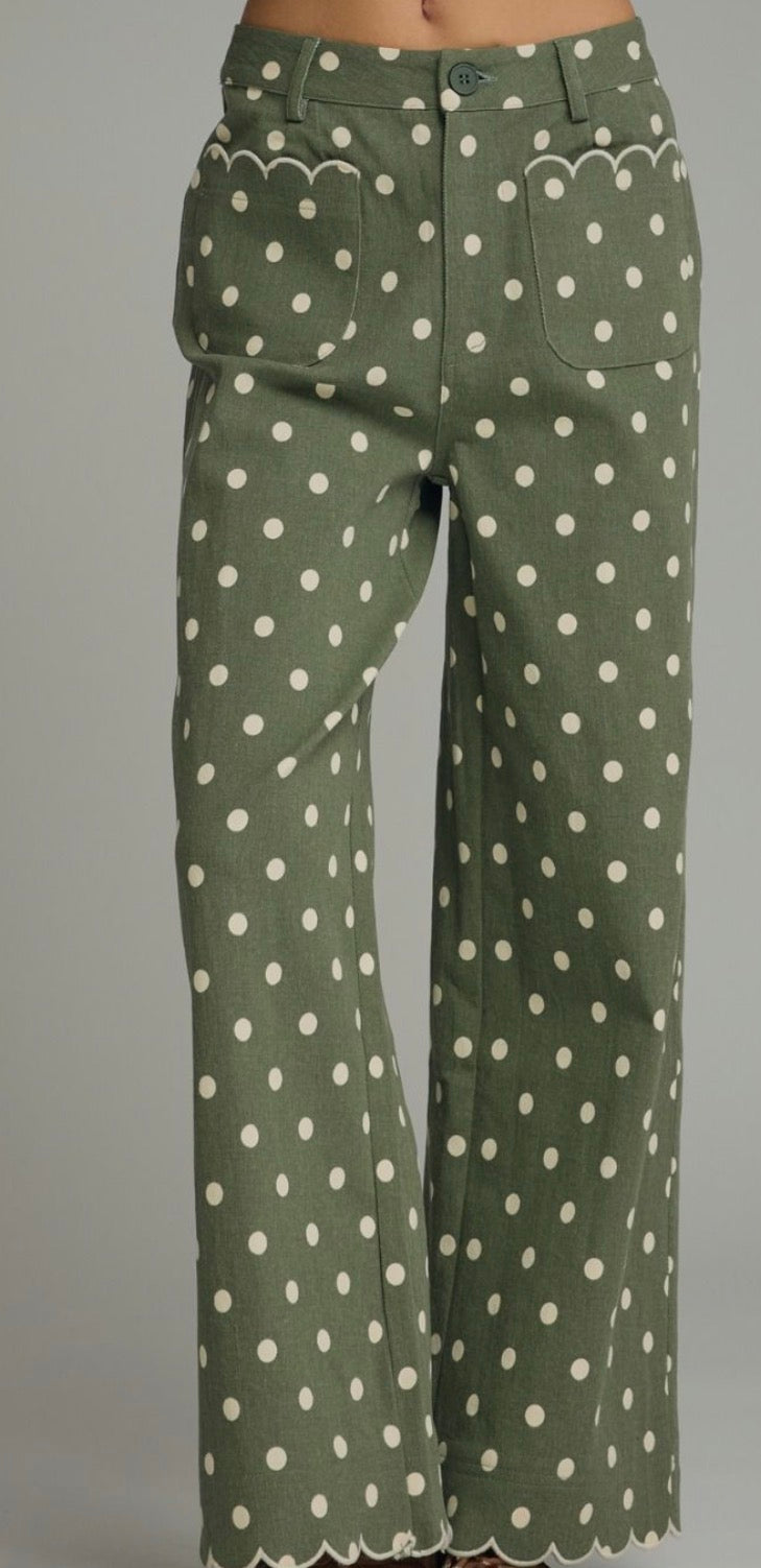 Dottie Darling Pants-OLIVE