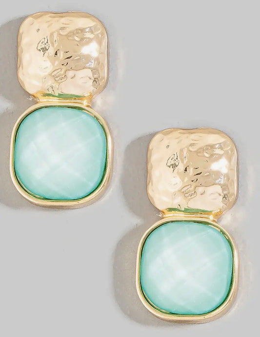 Hammered Grace Earring - MINT