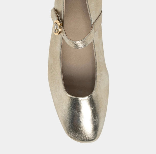 Golden Glow Mary Jane Flat
