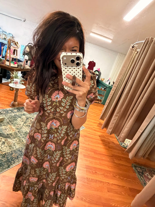 Harvest Blooms Midi Dress