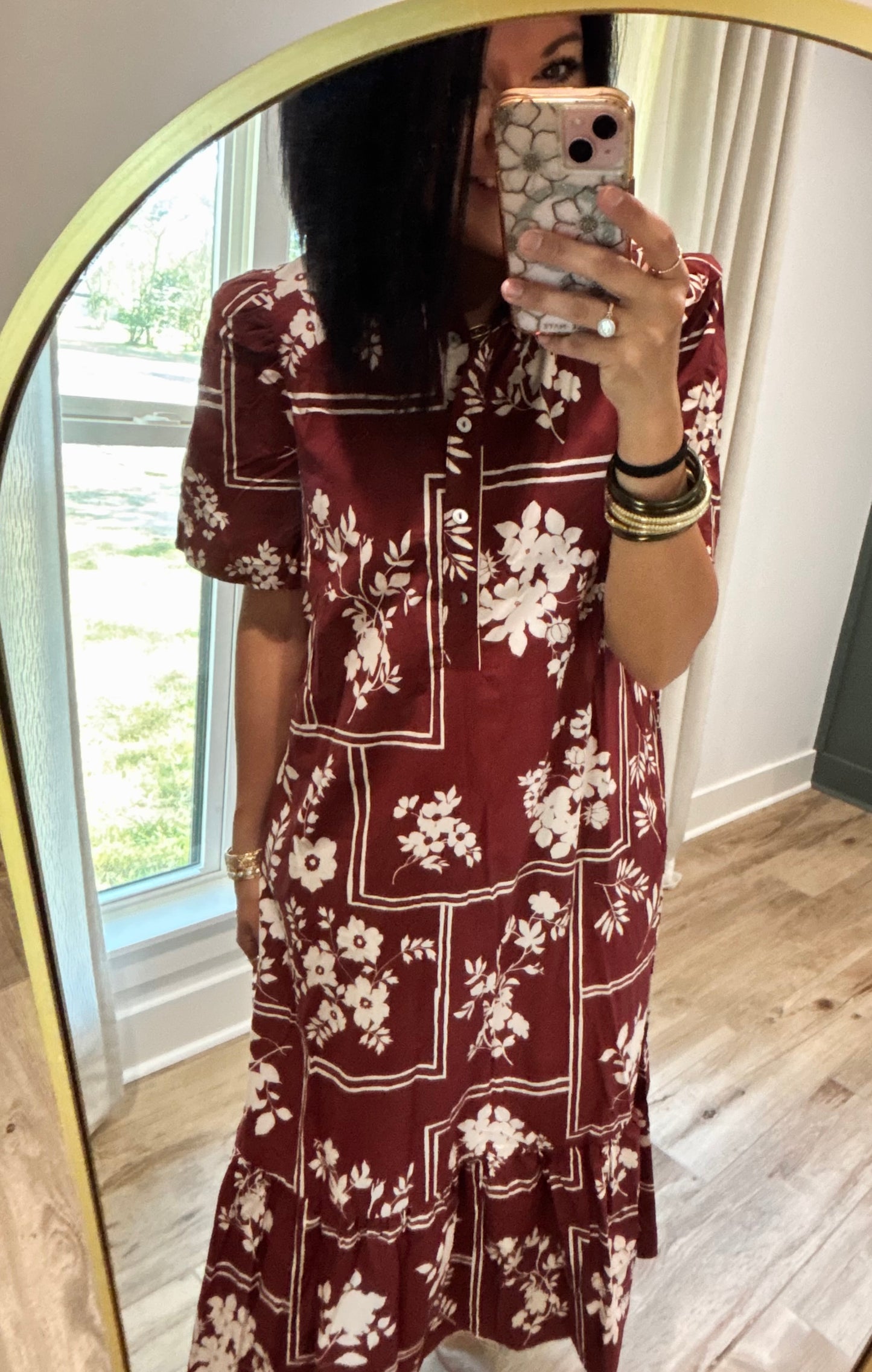 Autumn Rust-Leaf Dress