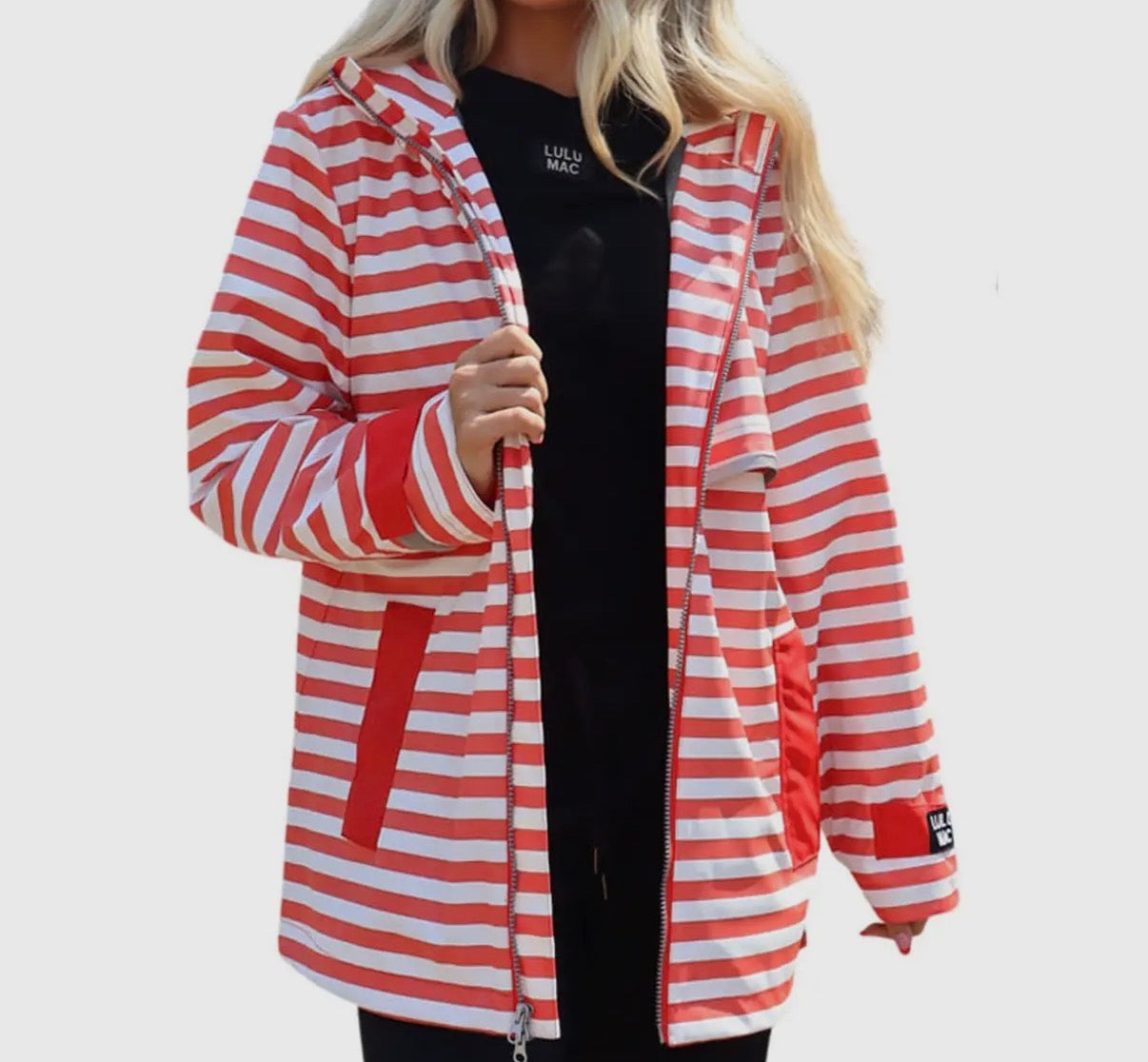 Darby Lulu Mac Raincoat! Red/White