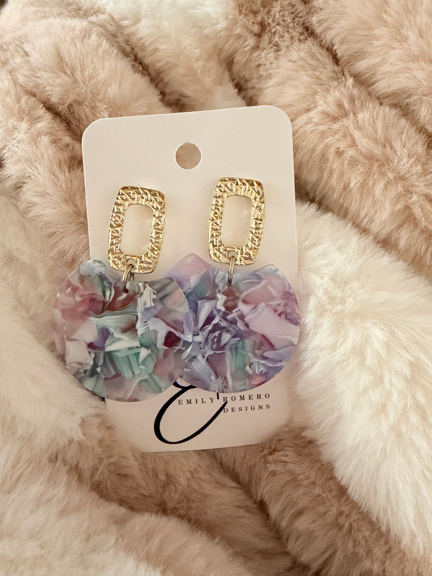 Pretty in marble earrings