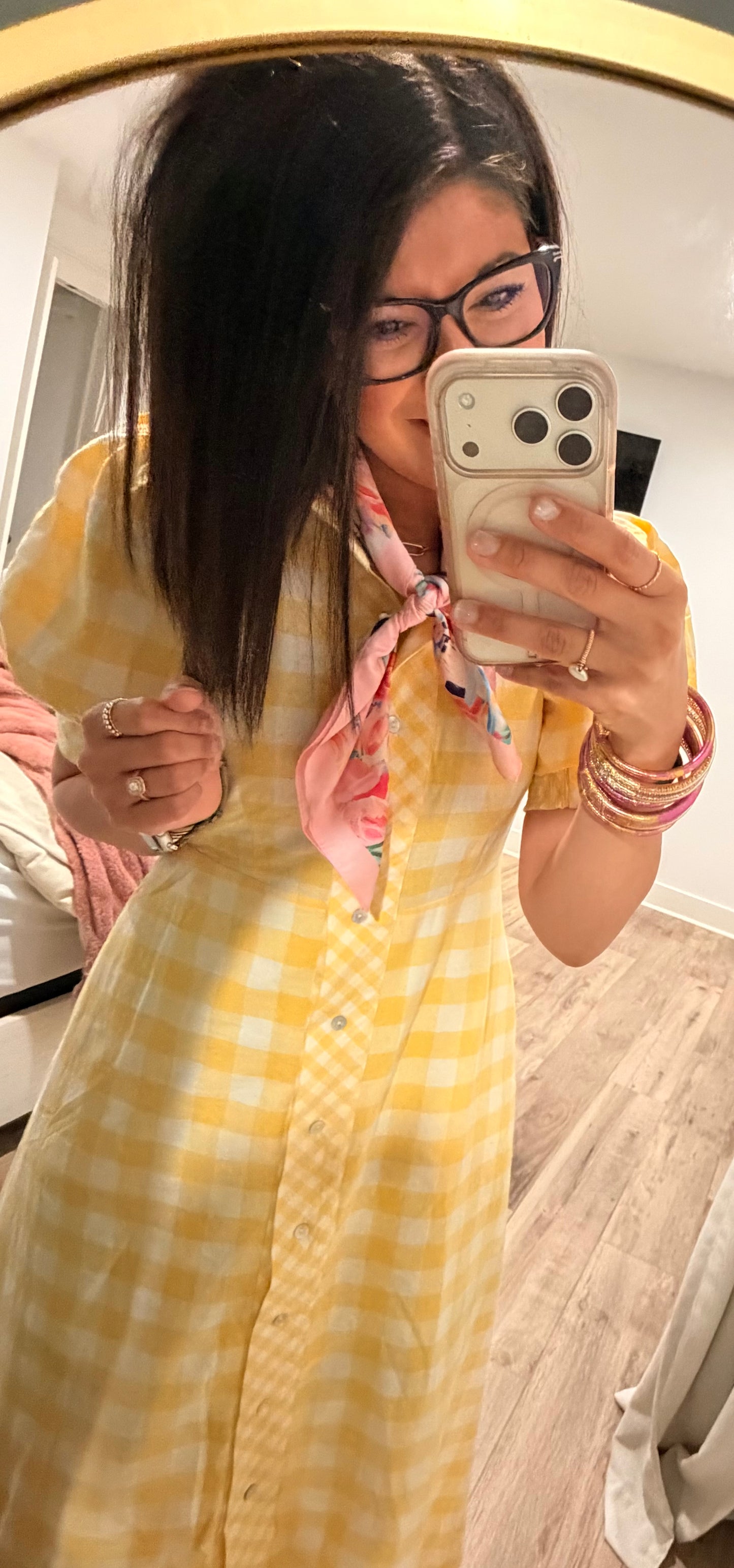 Lemon Drop Gingham Dress