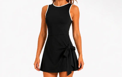 Meet Me Courtside Athletic Dress-  BLACK