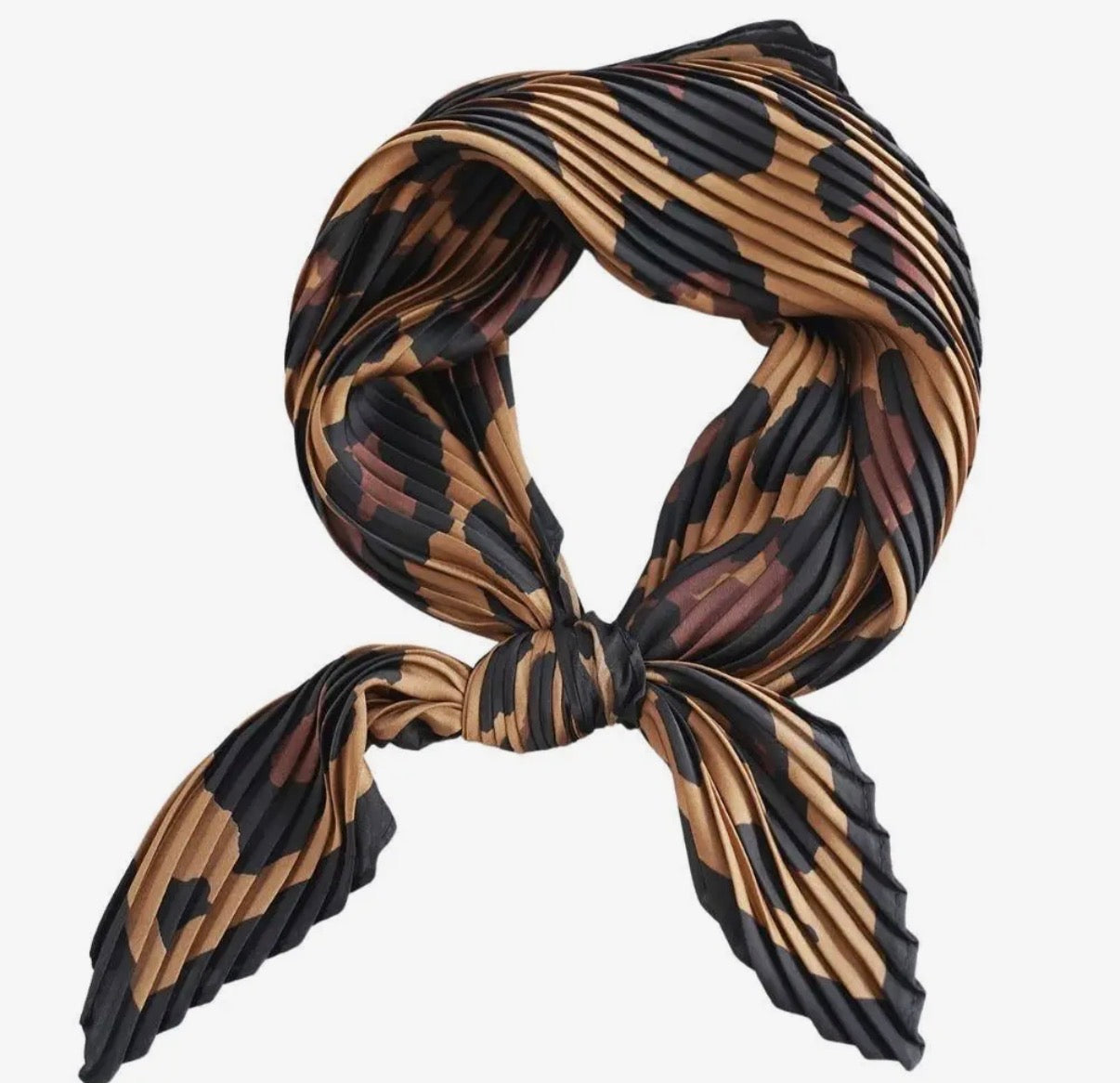 Silk Bandana Scarf- Leopard