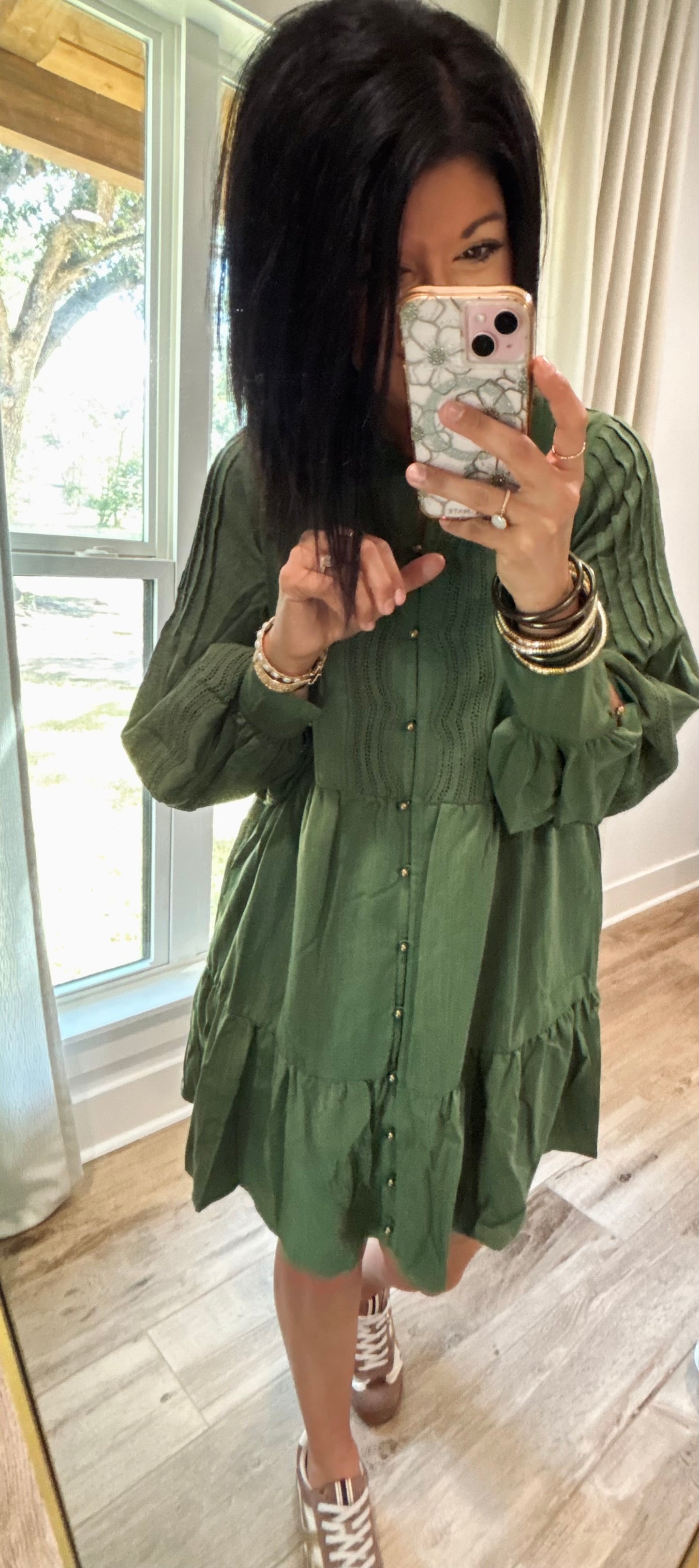 The Lacewood dress-Olive