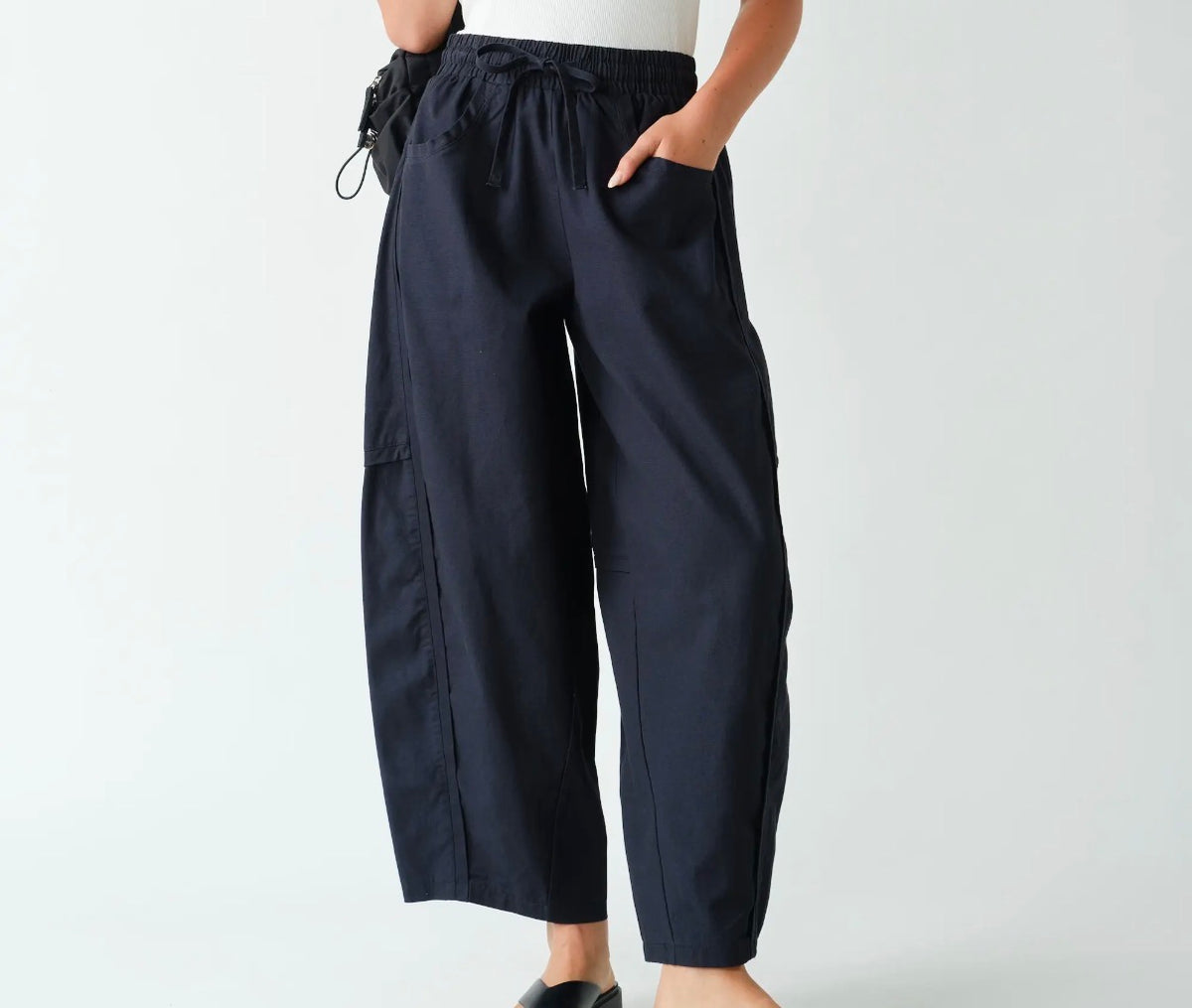 Casual Crush Pant- BLACK
