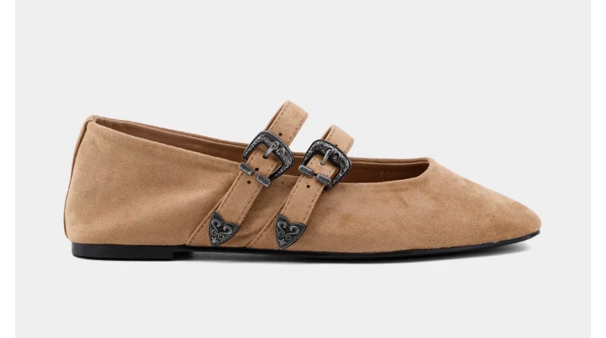 Albany Sand Suede Flat