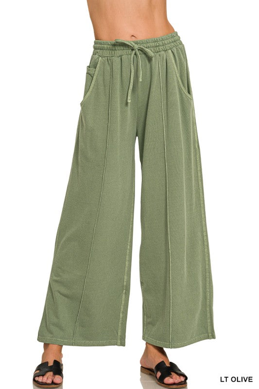 Free Spirit Pants-LT OLIVE