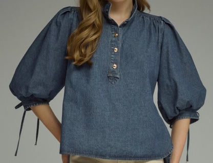Midnight Muse Denim Top