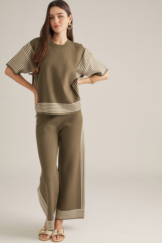 Getaway Knit SET- OLIVE