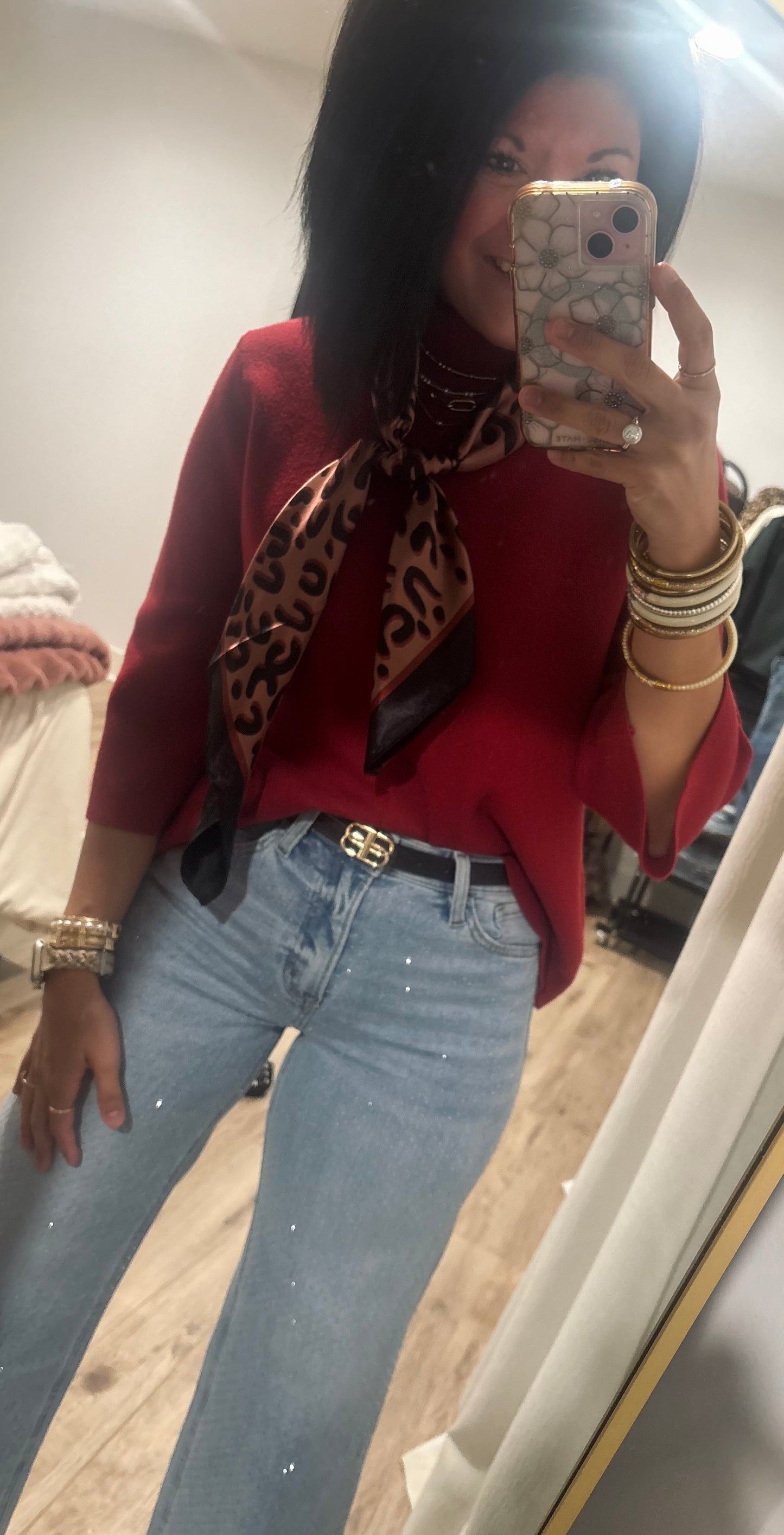 All eyes on me Rhinestone Denim