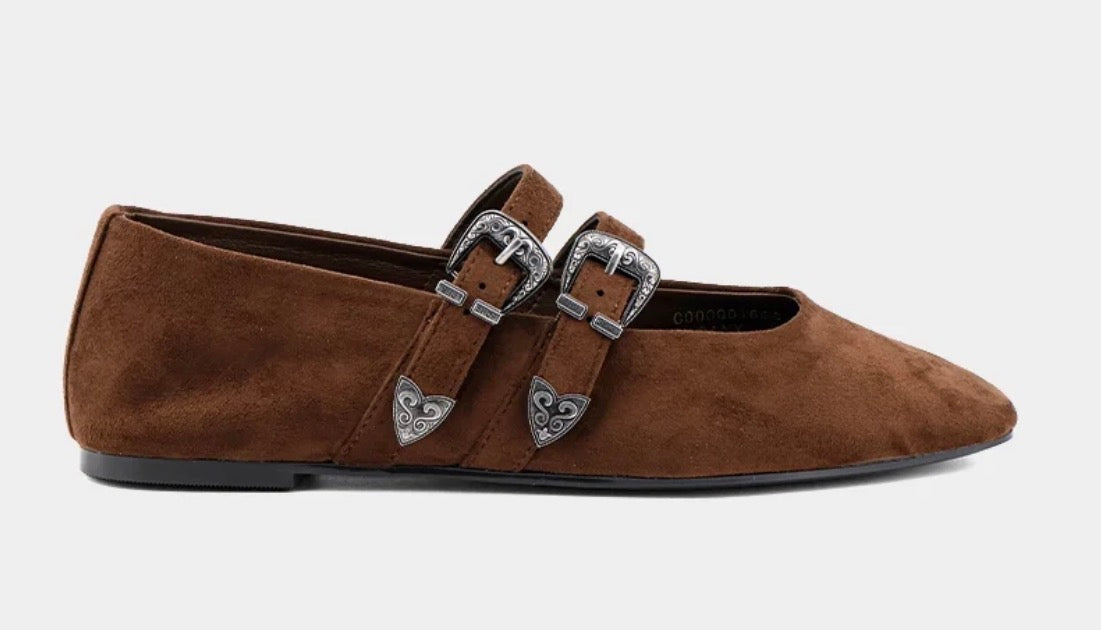 Albany Brown Suede Flat